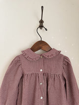Candy frill check blouse
