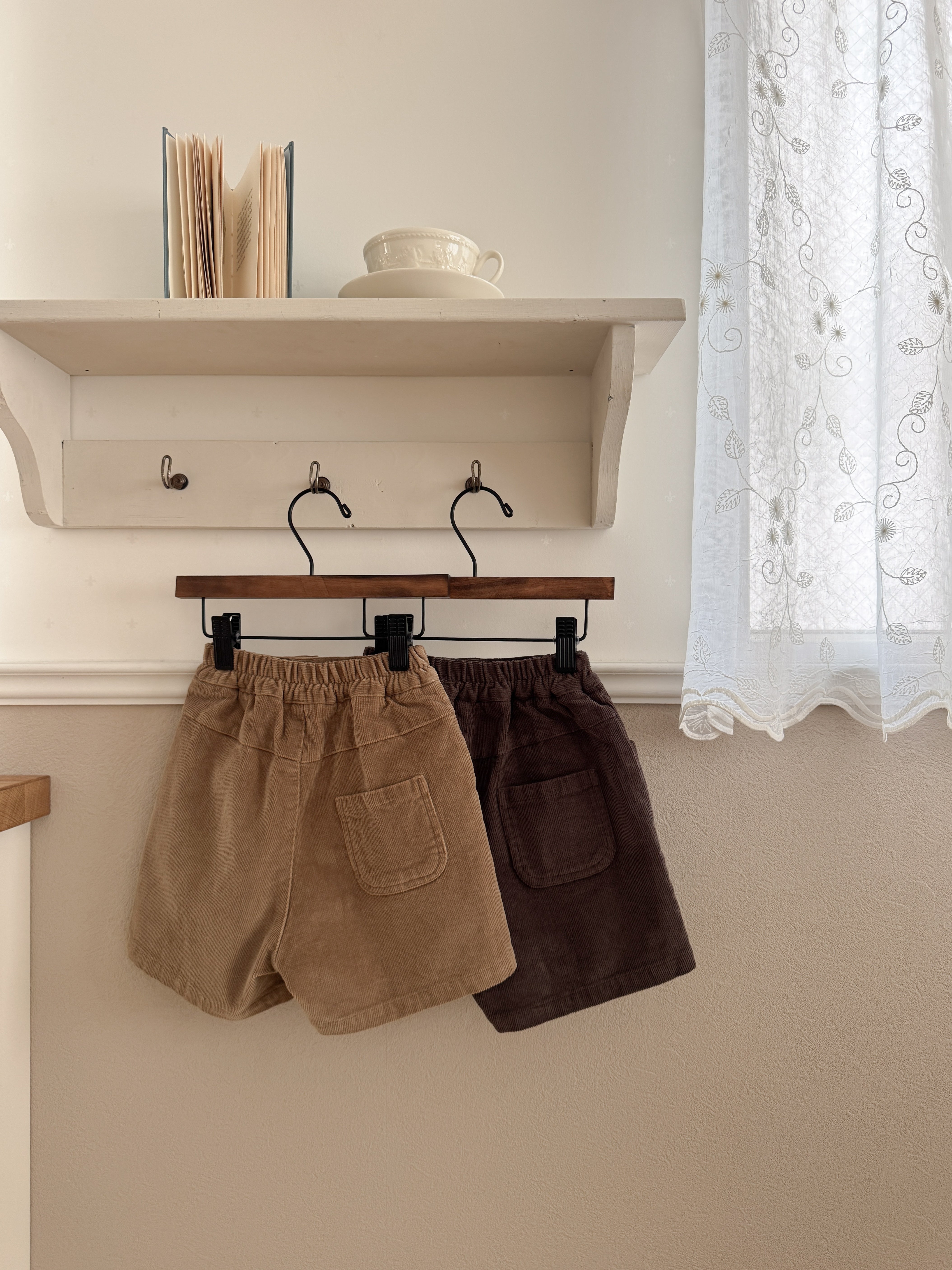 Corduroy span pants