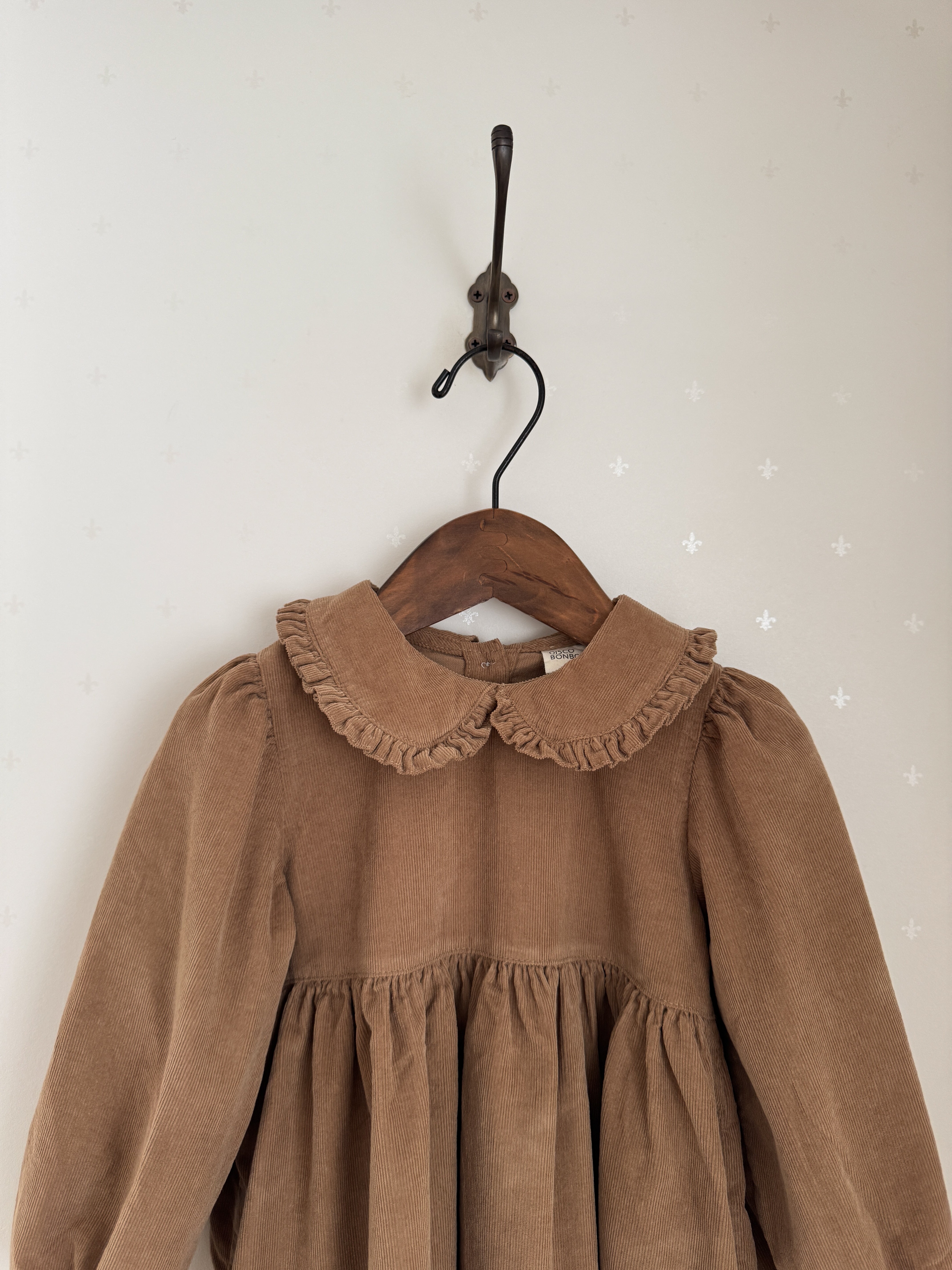 Latte corduroy one-piece