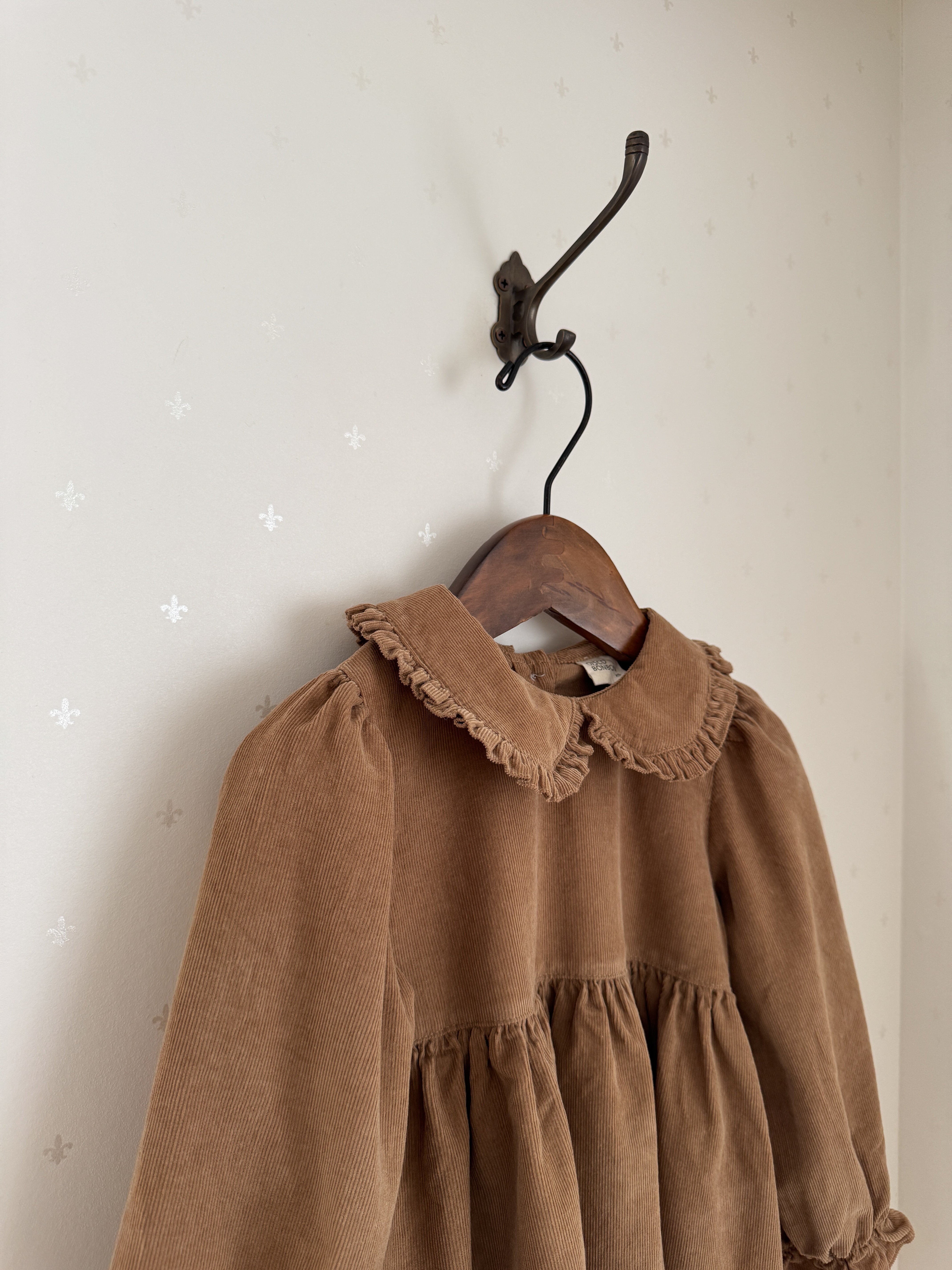 Latte corduroy one-piece