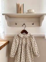 Baba flower corduroy one-piece