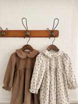 Baba flower corduroy one-piece