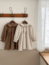 Baba flower corduroy one-piece