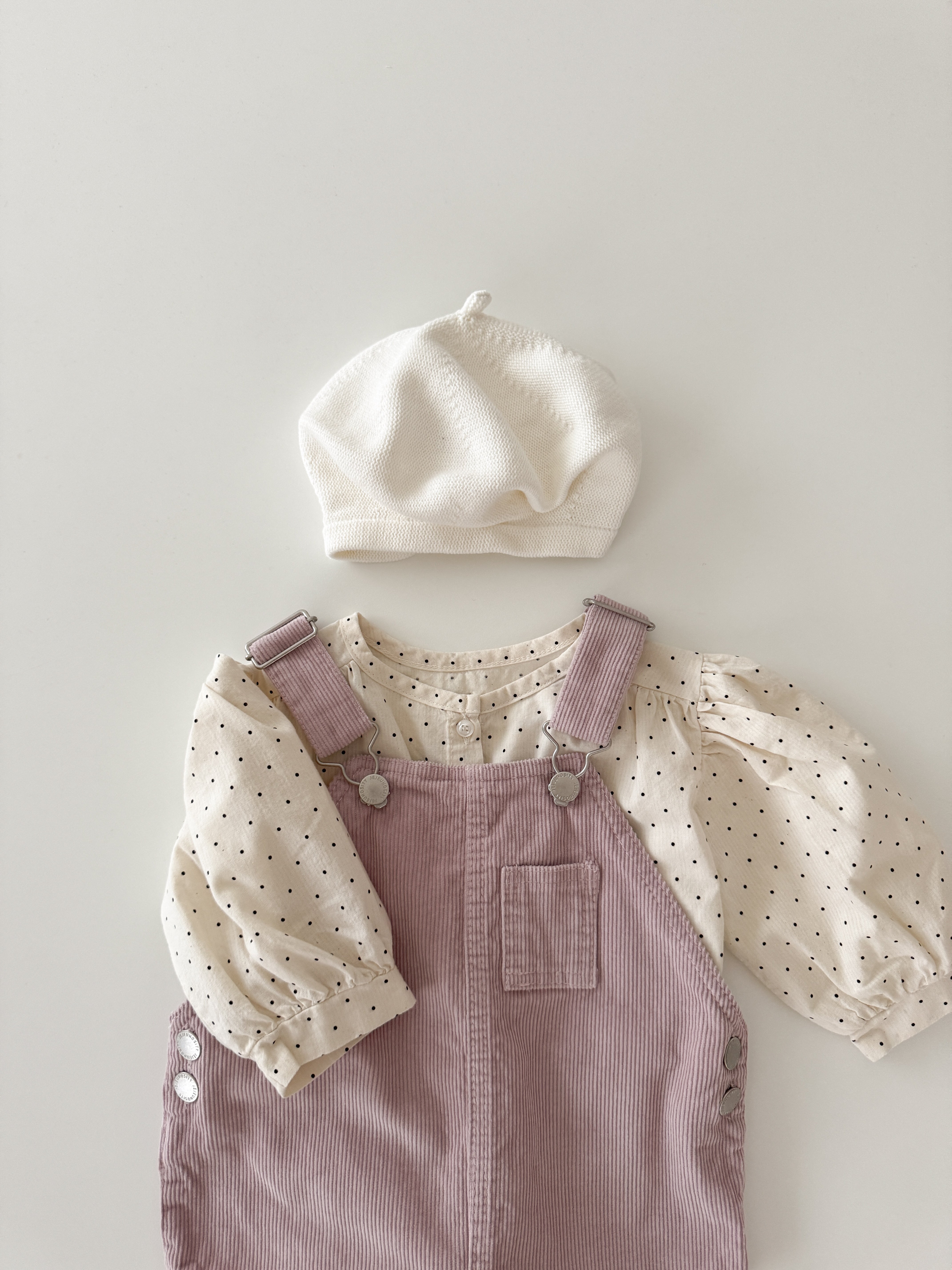 Corduroy berry short overall (normal)