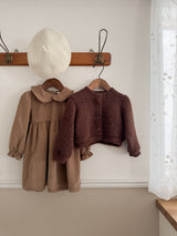 Latte corduroy one-piece