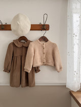 Latte corduroy one-piece