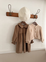 Latte corduroy one-piece