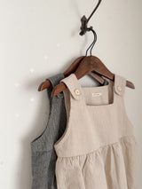 Mini check rompers
