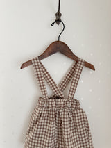 Check suspender pants