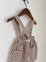 Check suspender pants
