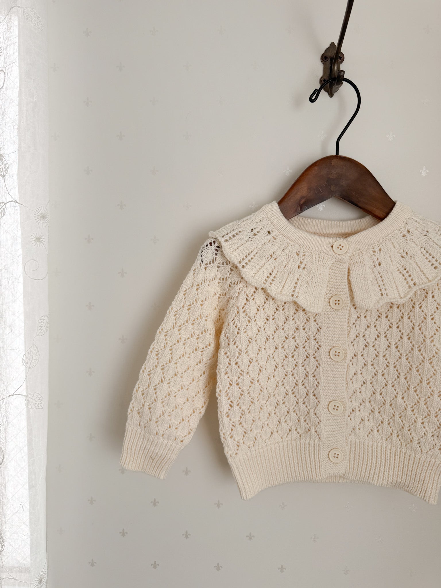 Fraise eyelet cardigan