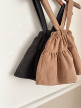 Corduroy suspender cancan skirt