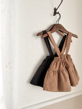 Corduroy suspender cancan skirt