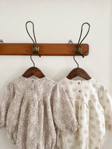 Flower shirring rompers