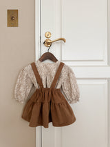Flower shirring blouse