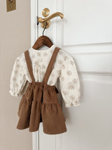Flower shirring blouse