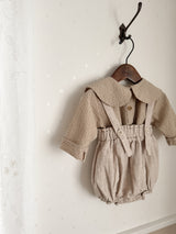 Check collar blouse