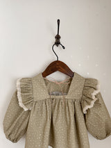 Dot frill blouse & bloomer set