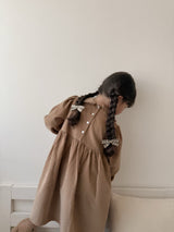 Latte corduroy one-piece