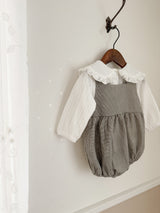 Mini check rompers
