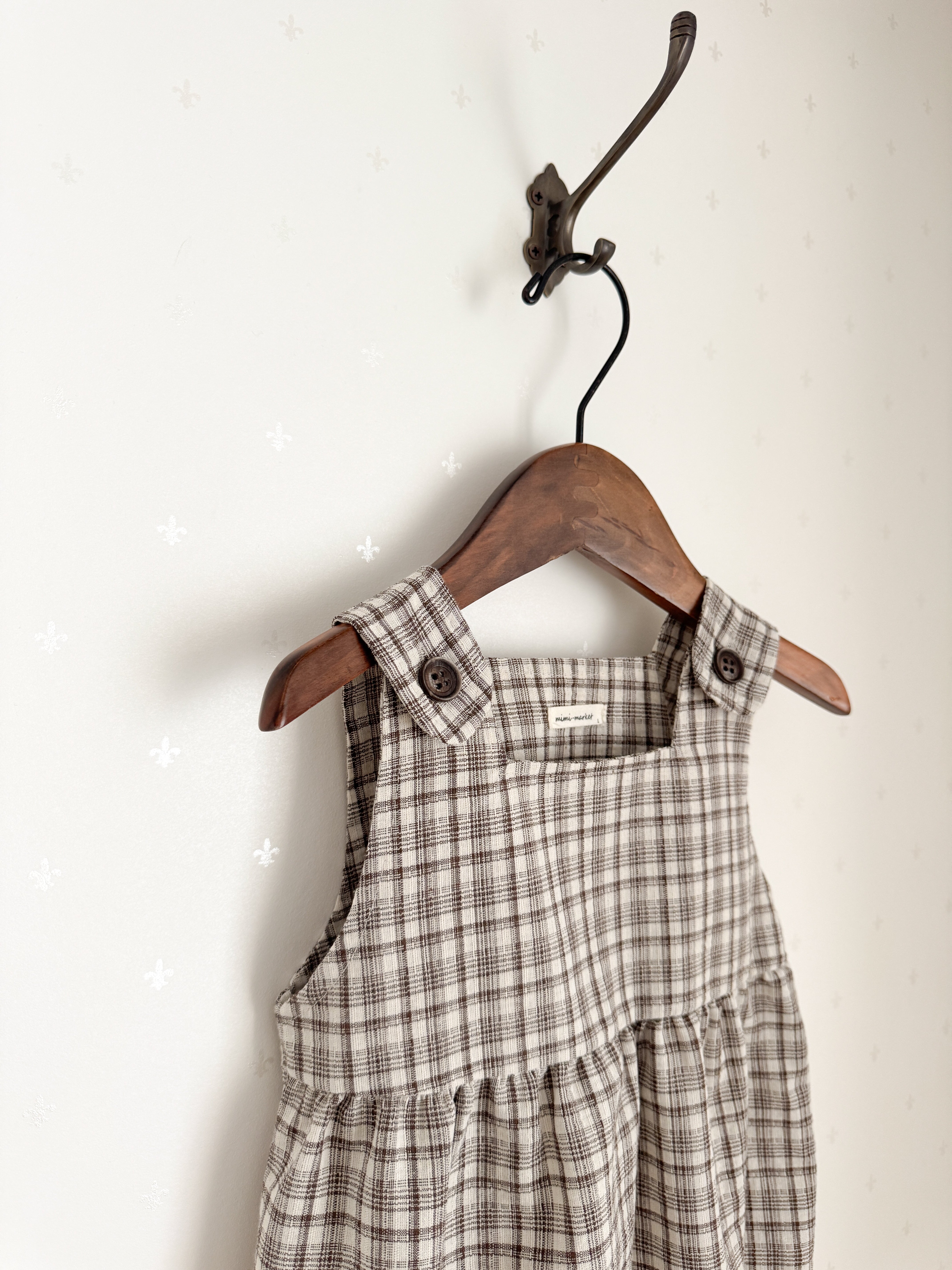 Tinny check rompers