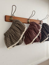Check lace cancan bloomer