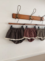 Check lace cancan bloomer
