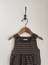 Check suspender rompers