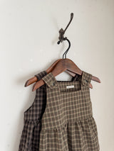 Check suspender rompers