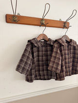 Sailor check coat