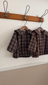 Sailor check coat