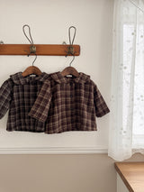 Sailor check coat