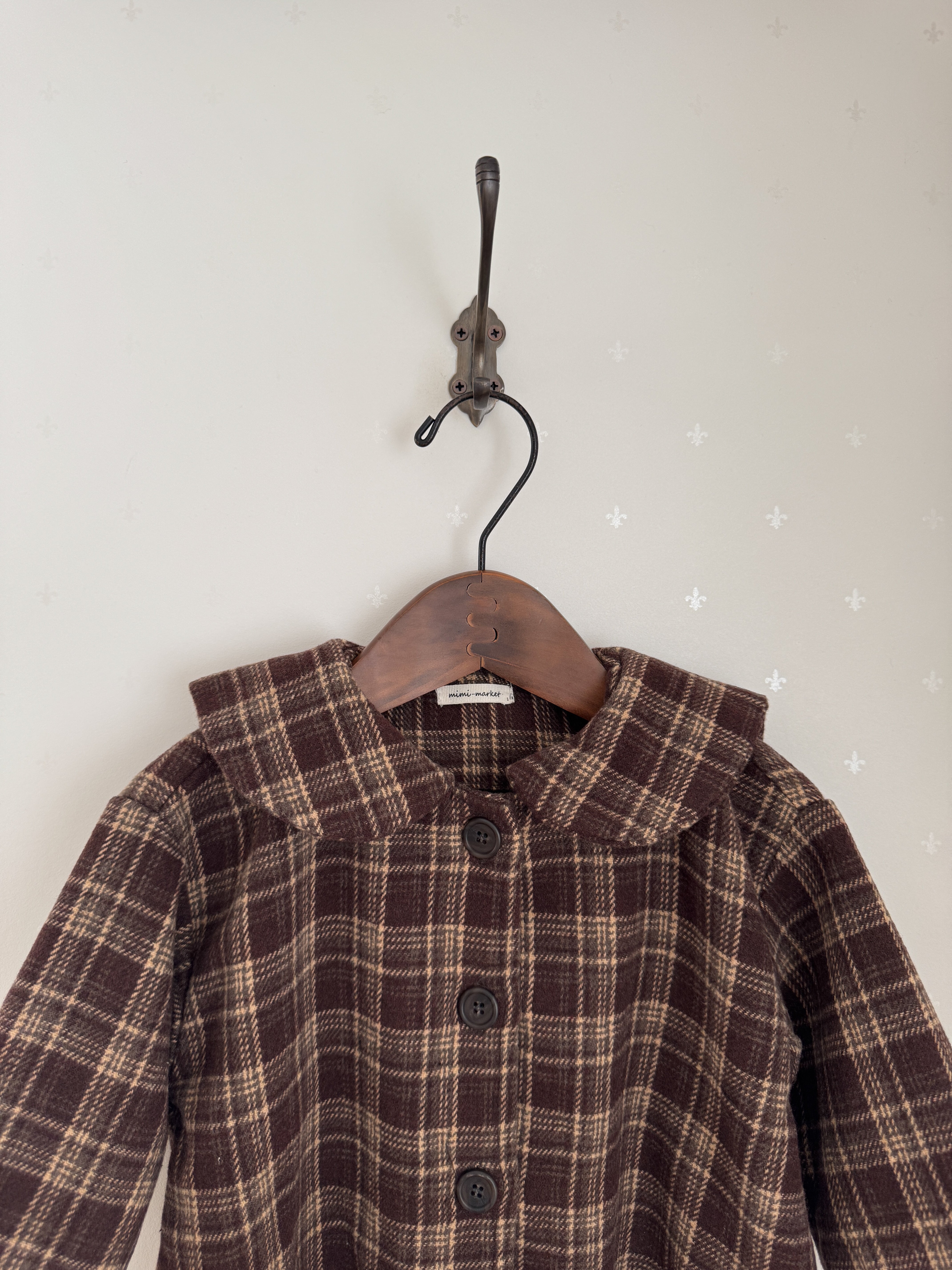 Sailor check coat