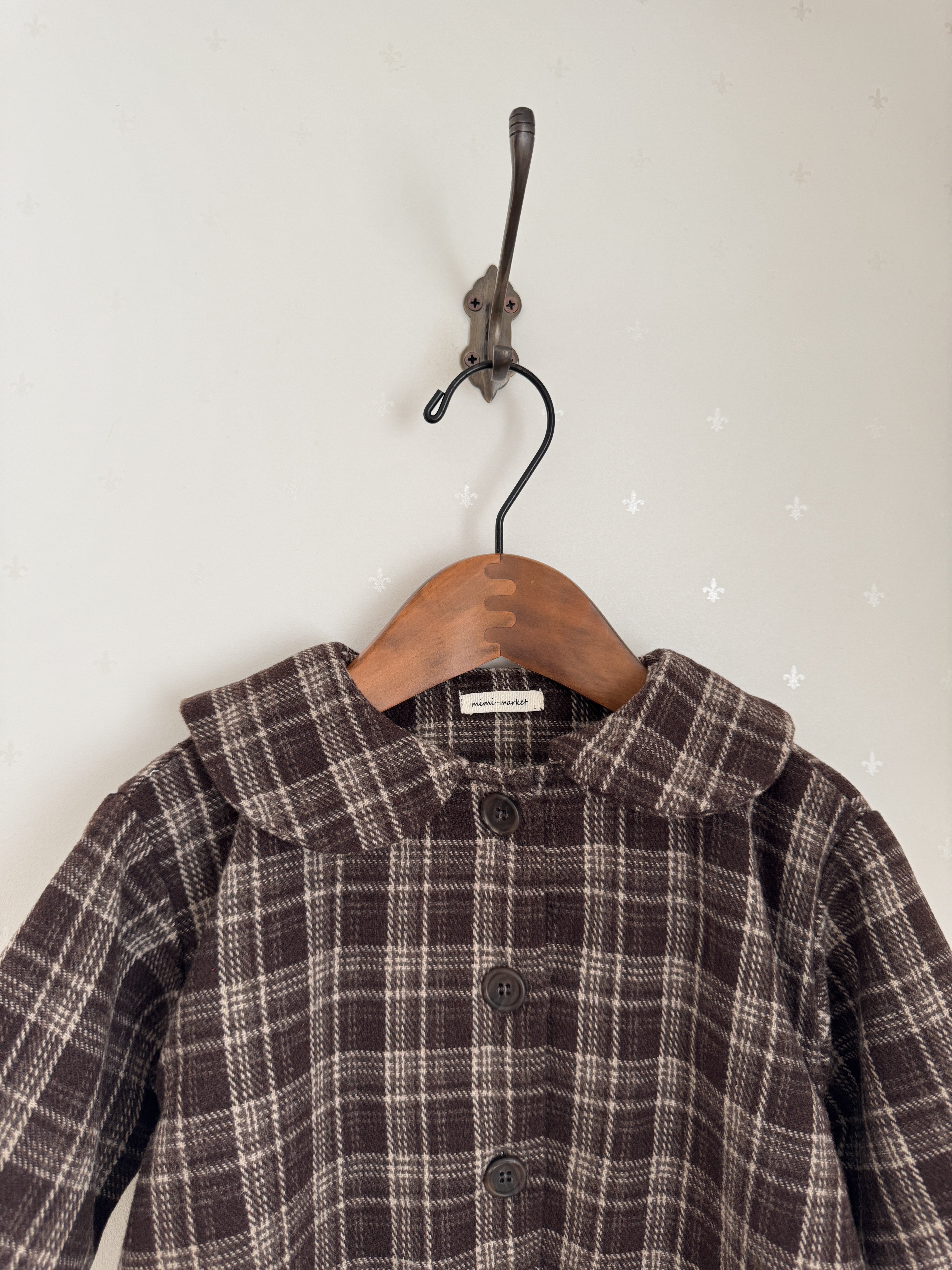 Sailor check coat