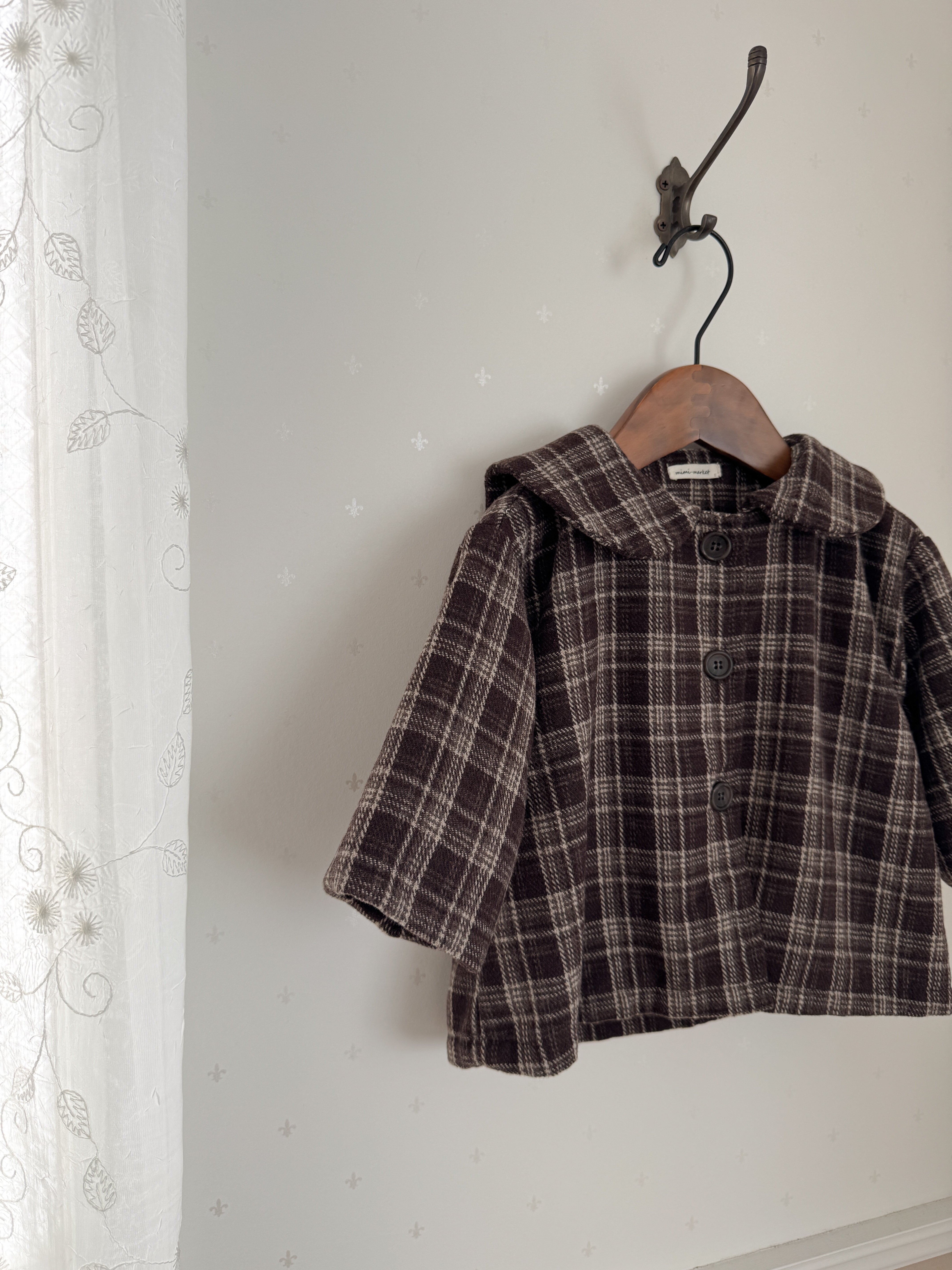Sailor check coat