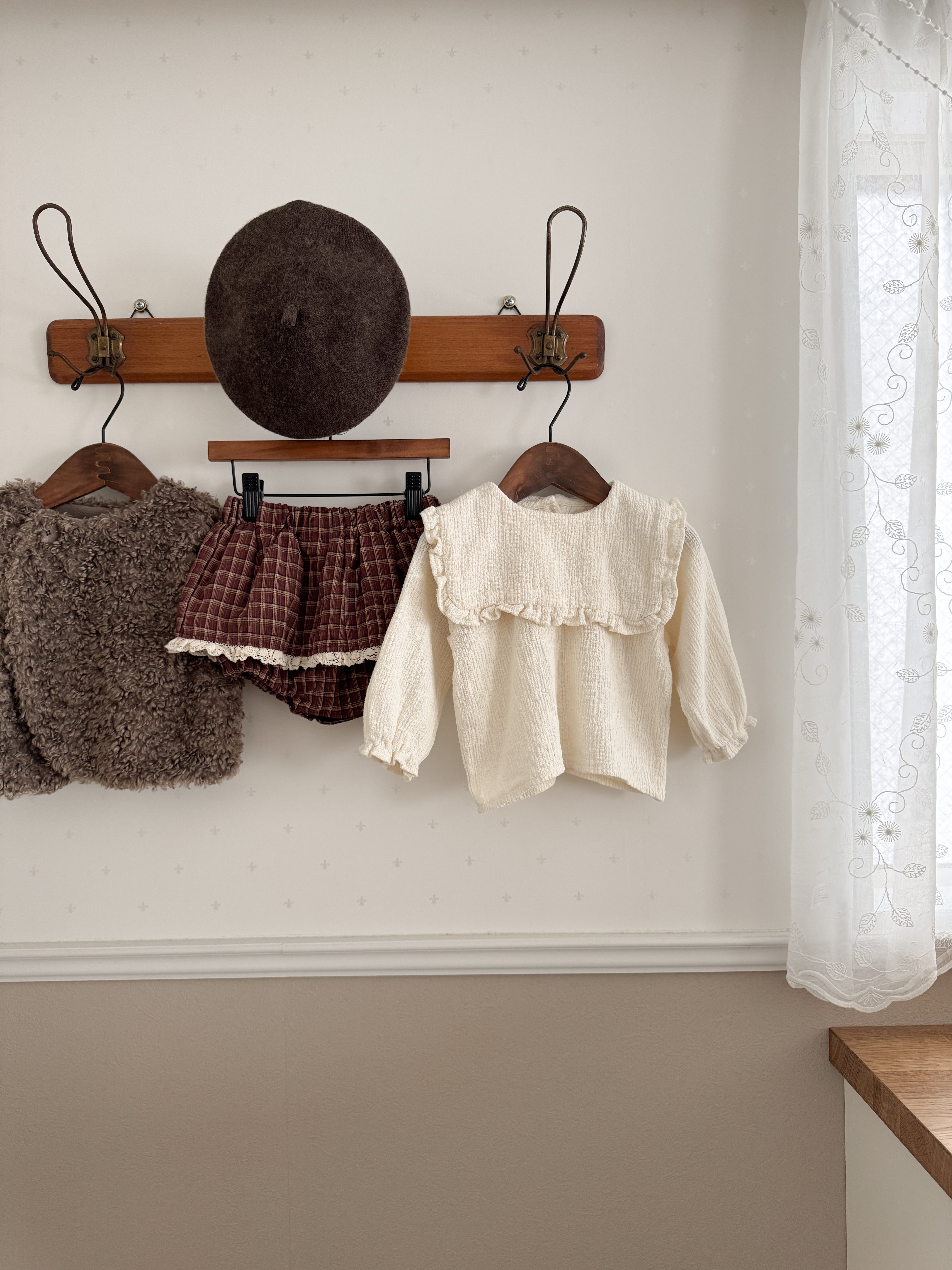 Check lace cancan bloomer