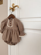 Chocolate smock rompers