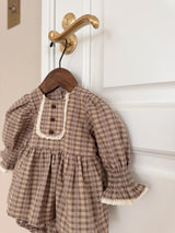 Chocolate smock rompers