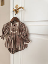 Chocolate smock rompers