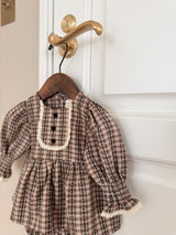 Chocolate smock rompers