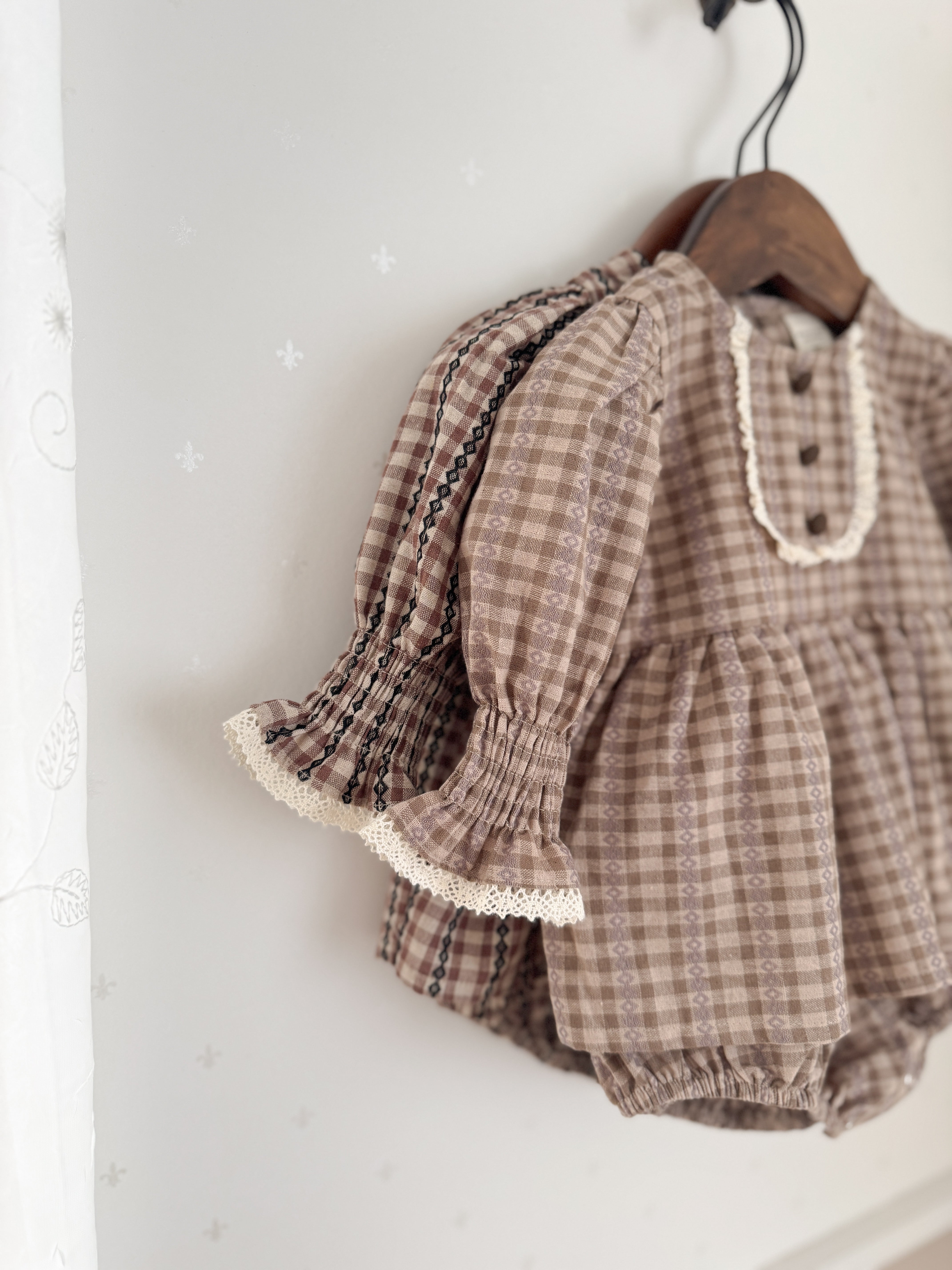 Chocolate smock rompers