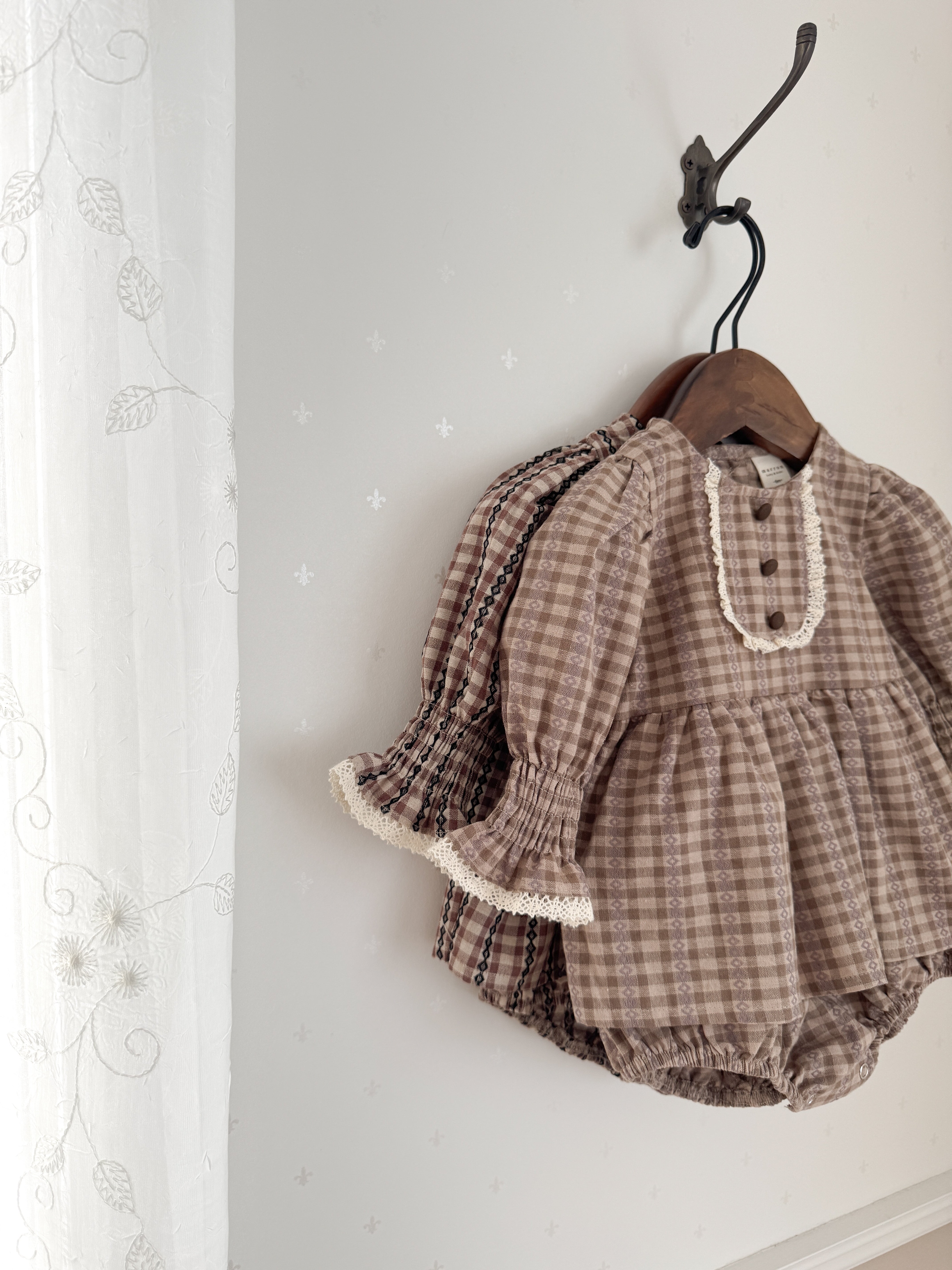 Chocolate smock rompers