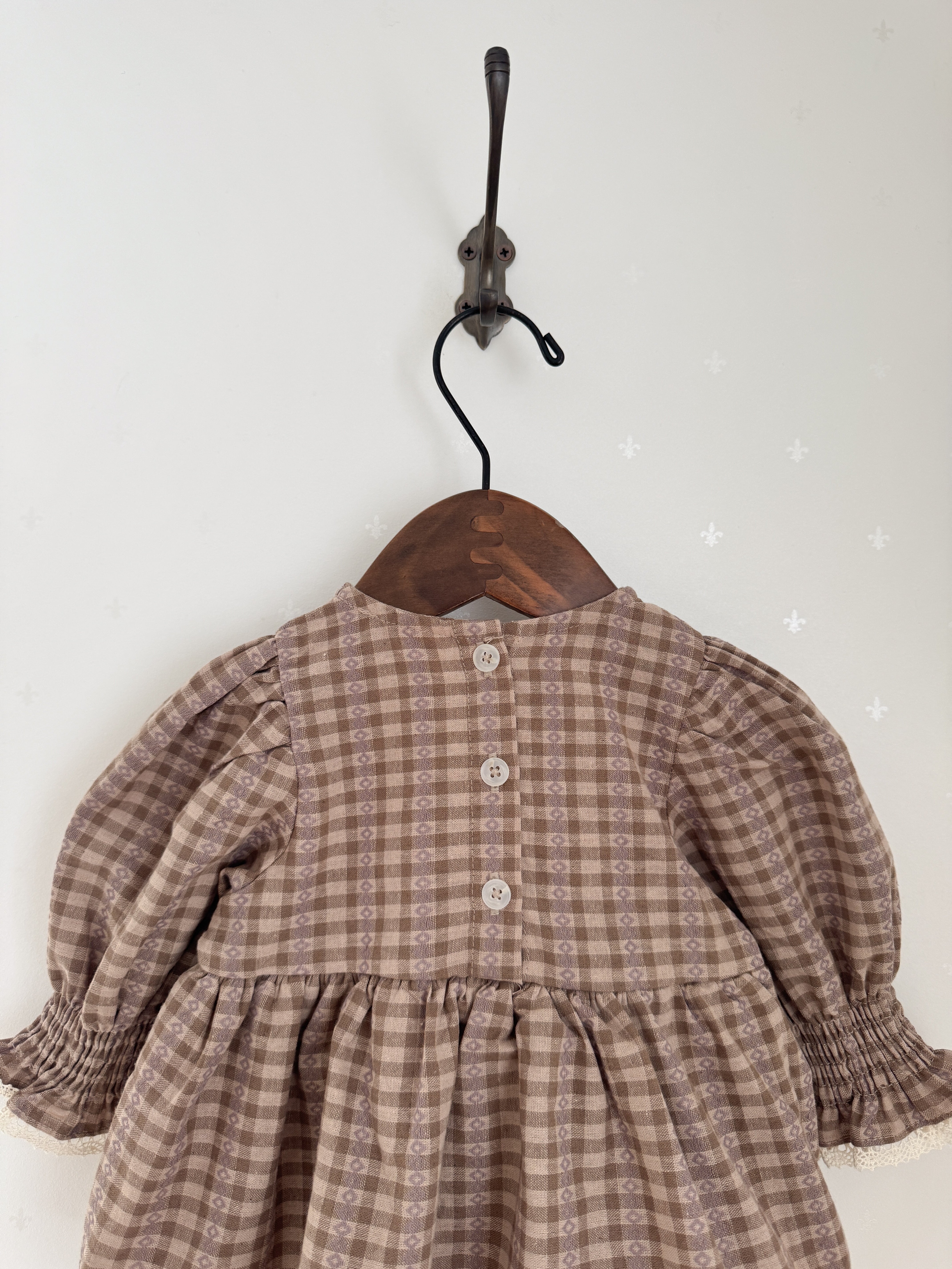 Chocolate smock rompers