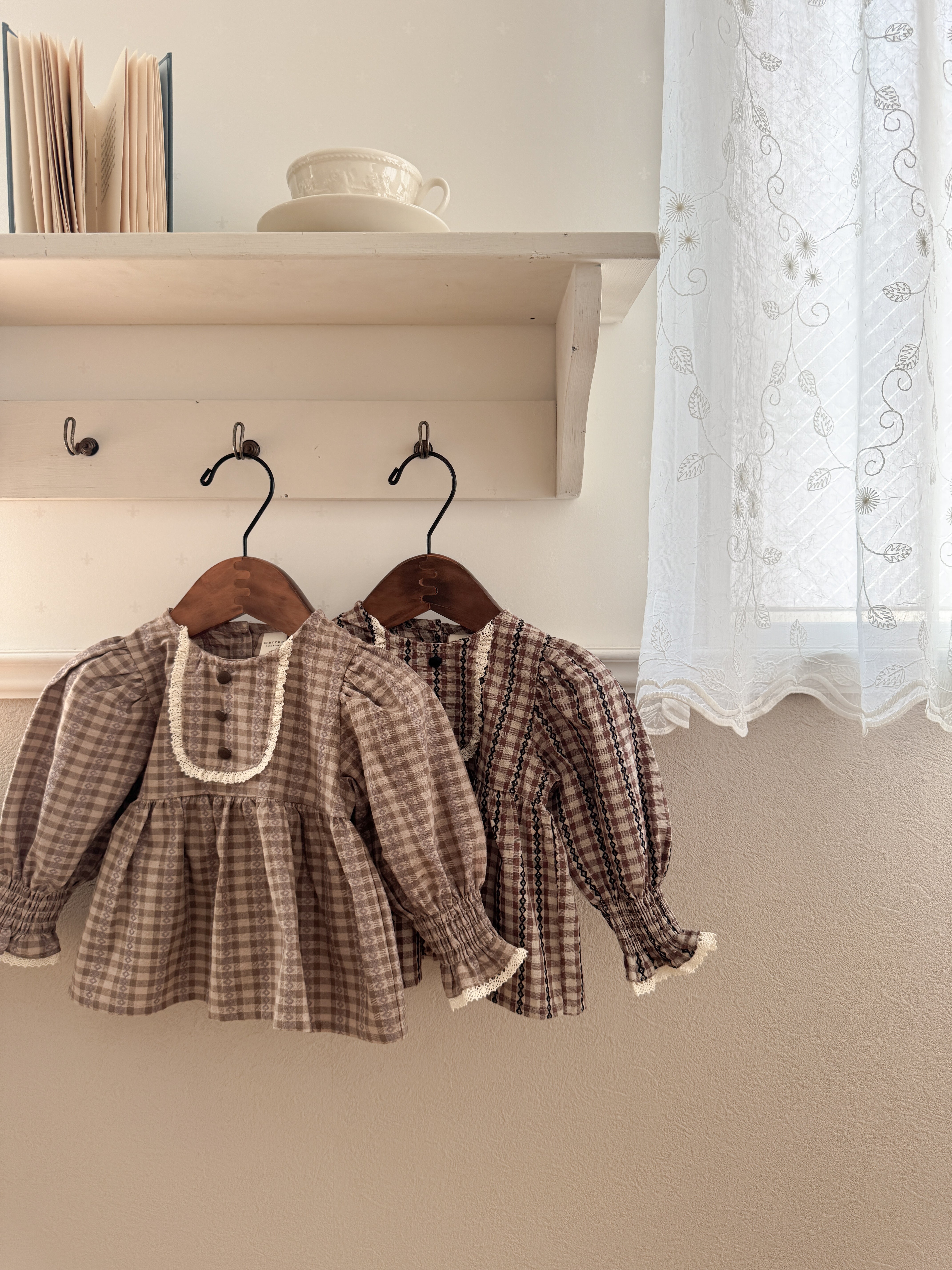 Chocolate smock blouse