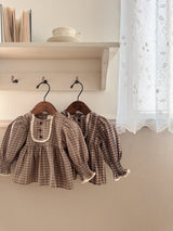 Chocolate smock blouse