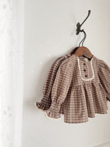 Chocolate smock blouse