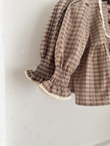 Chocolate smock blouse
