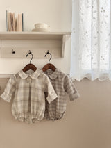 Leandre check rompers