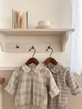 Leandre check rompers