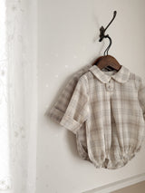 Leandre check rompers